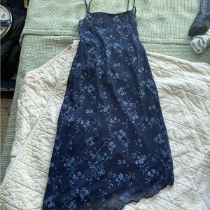 My Michelle Navy Floral Midi Dress